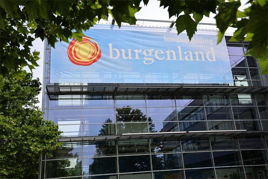 Das klassische Burgenland-Logo mit der Landes-Sonne. 