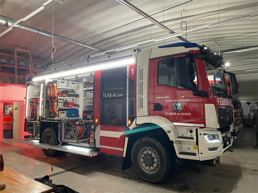 Das neue Feuerwehrauto wurde bereits Ende des vergangenen Jahres geliefert.