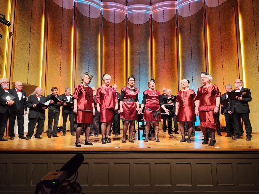 Der Damenchor "TonTauben" aus Winden am See sang gemeinsam mit Fränkischem Männerchor.