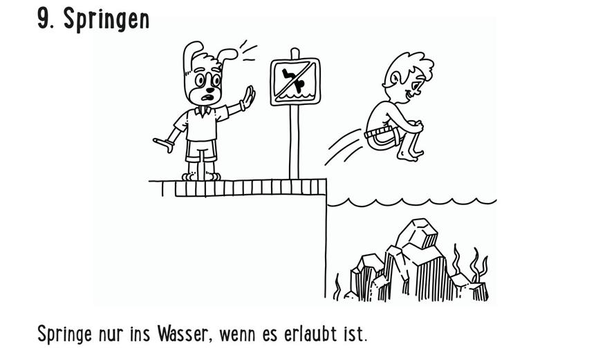 Der Samariterbund Burgenland hat für Kinder ein anschauliches Handbuch geschrieben, wie man sich sicher beim Plantschen verhält.