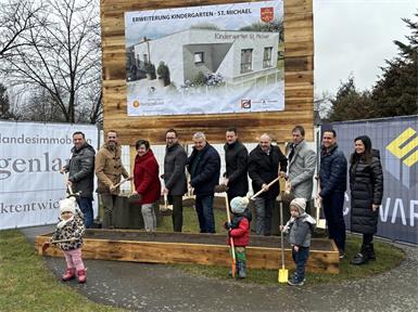 Der Spatenstich zum Zubau wurde am 5. Feber gesetzt.