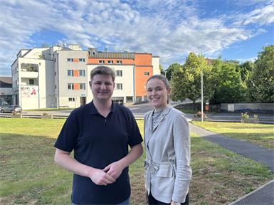 Der bisherige Bezirksobmann Daniel Heintz gemeinsam mit der geschäftsführenden Bezirksobfrau Magdalena Reisner.