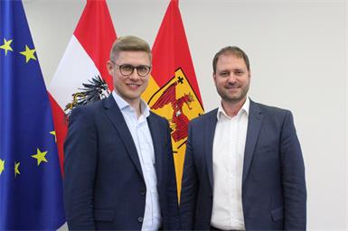 "Der laufende Wahlkampf ist immer der wichtigste." ÖVP-Landesgeschäftsführer Patrik Fazekas und Landesparteiobmann Christian Sagartz.