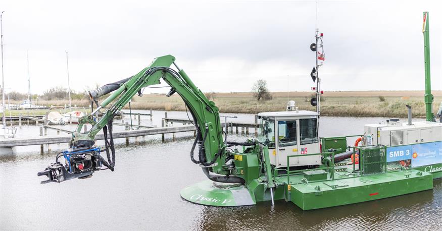 Die Bagger am Neusiedler See bekommen Hilfe von Künstlicher Intelligenz.