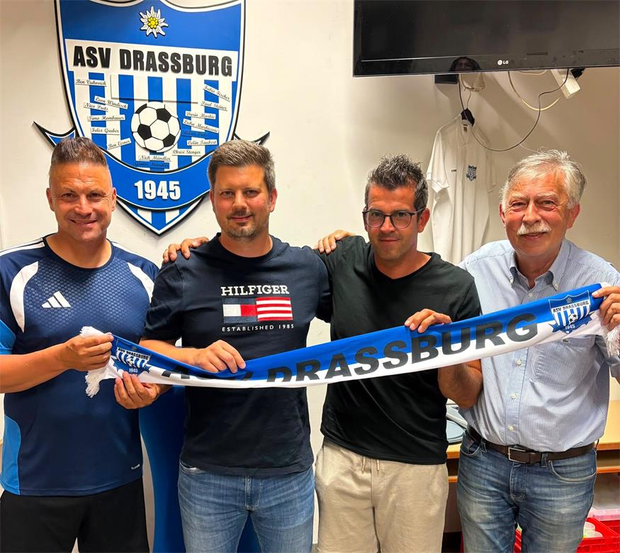 Die Draßburger Vorstandsmitglieder Oliver Frank, Christian Pfeiffer, Stefan Prets und Viktor Brezovich sind guter Dinge für die anstehende, neue Saison.
