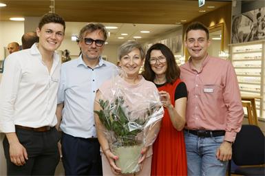 Die Familie Nechansky - Felix, Franz, Edith und Florian - begrüßte neben vielen anderen auch Bürgermeisterin Claudia Schlager.