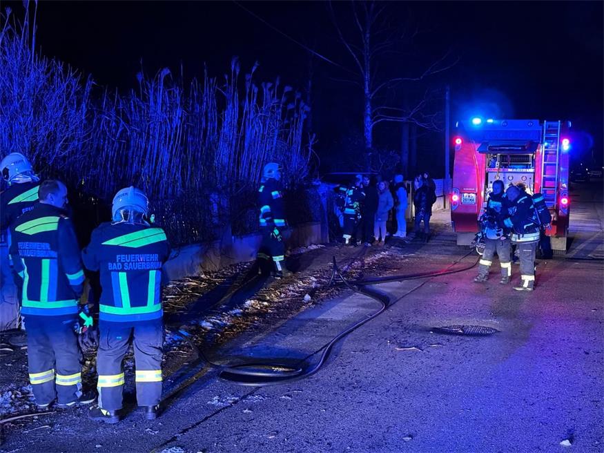 Die Feuerwehr Bad Sauerbrunn musste in der Silvesternacht einen Brand löschen