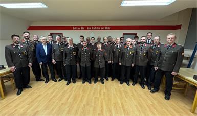 Die Feuerwehr kam zu ihrer Jahreshauptdienstbesprechung zusammen. Auch die Gemeindeführung war mit dabei.