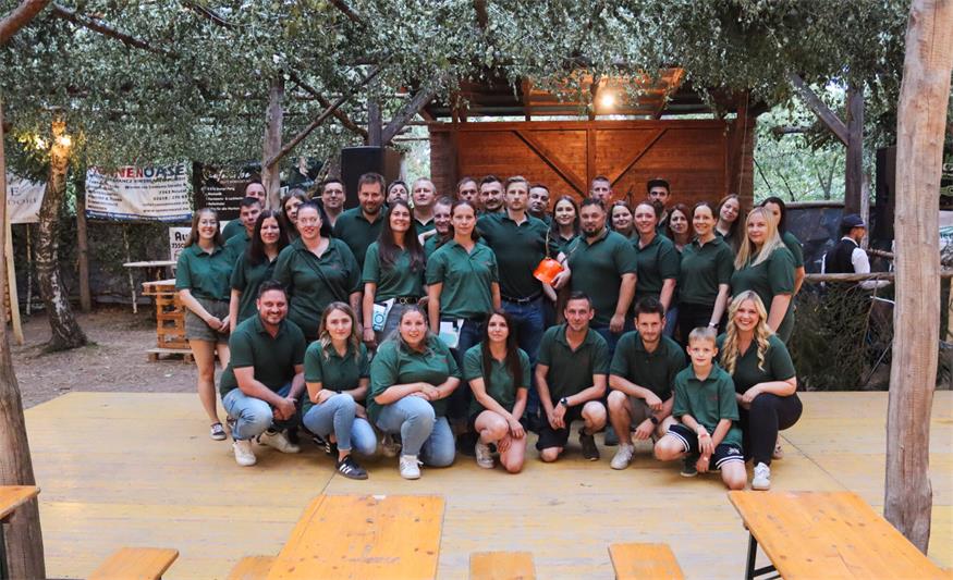 Die Obfrau der JVP Unterfrauenhaid, Melanie Deutsch, und ihr Team freuten sich auf die Gäste des Waldfests Unterfrauenhaid. 