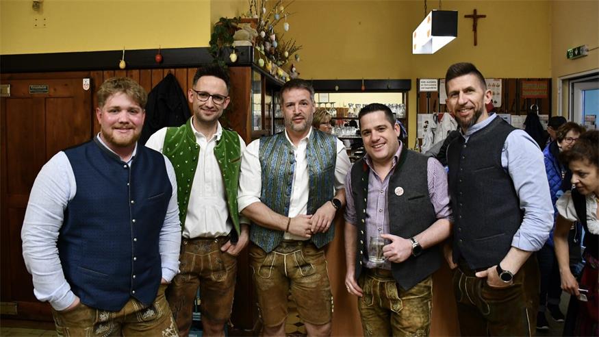 Die "Schwanzlmusik" beim Musikantenstammtisch in Walbersdorf.