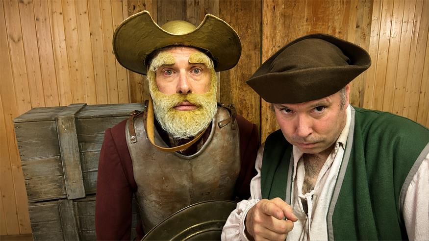Die Titelhelden: Alexander Helmer als Don Quijote und Alexander Wessely als Sancho Panza.