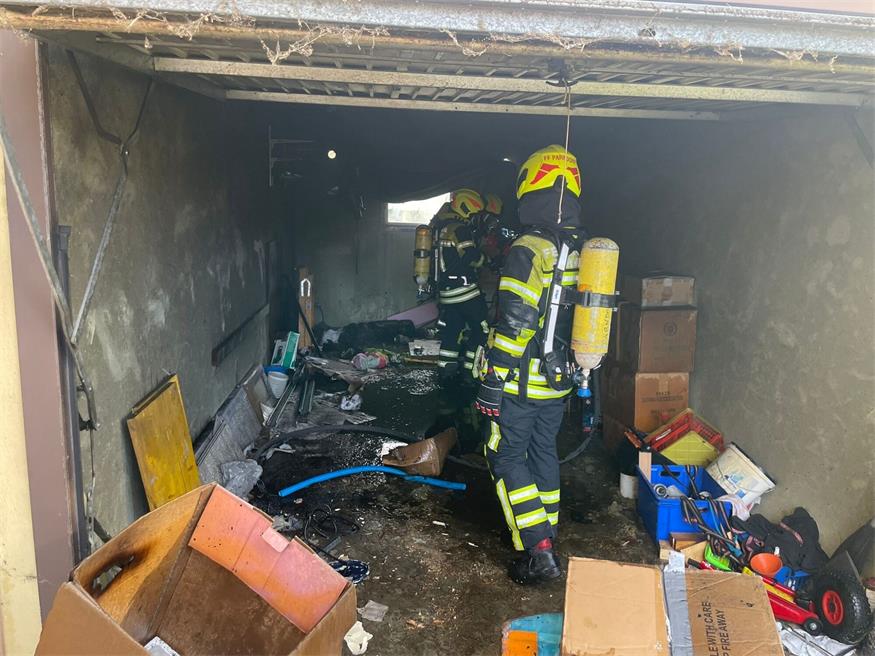 Die örtliche Feuerwehr hatte den Brand schnell unter Kontrolle.