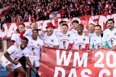 Die österreichische Nationalmannschaft will - so wie bei der Qualifikation für die WM - auch in den kommenden Wochen jubeln. Die Daumen sind gedrückt ... 