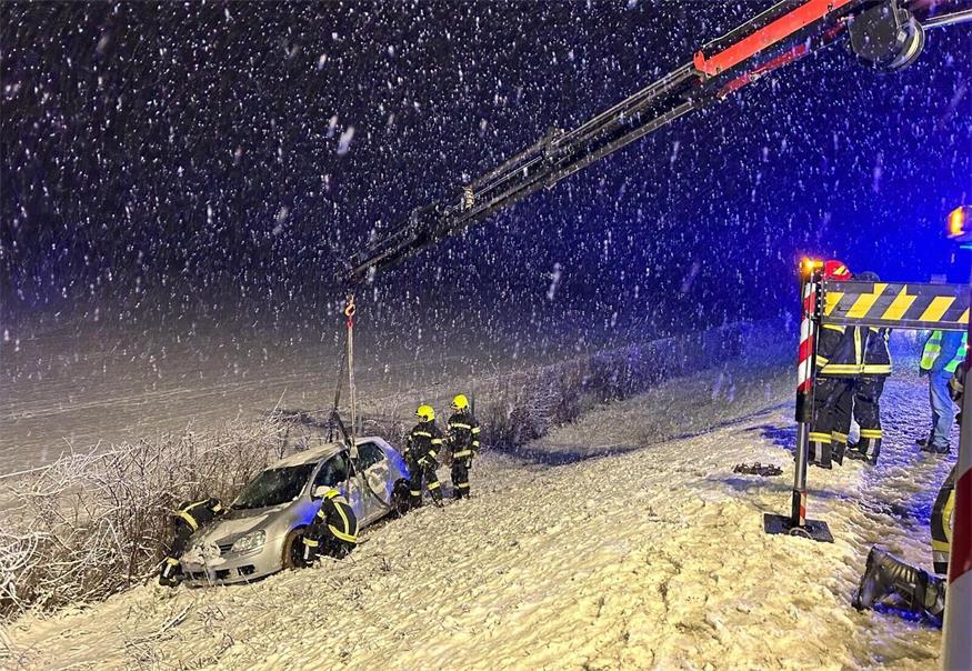 Die winterlichen Verkehrsverhältnisse führten am 20. Februar zu zahlreichen Unfällen.