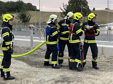 Drei Brandszenarien wurden während der Prüfung bewältigt.