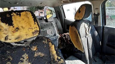 Ein 70-Jähriger Starehüter erlitt in Mörbisch Brandverletzungen, als die Munition für seine Schreckschusspistole aus bisher ungeklärten Gründen in seinem Auto explodierten. 