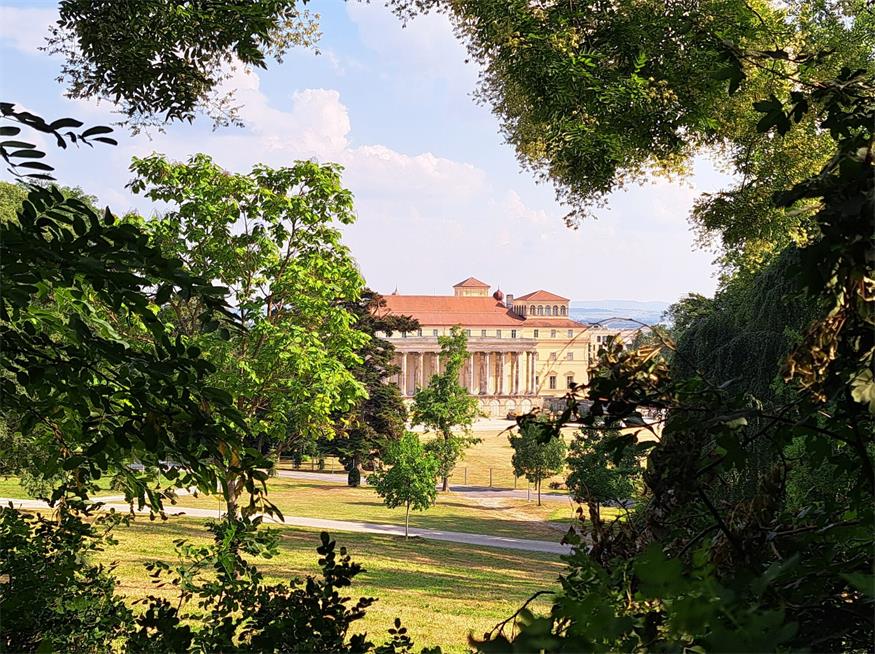 Eisenstädter Idylle in einem Bild: Ein märchenhafter Blick auf Schloss Esterhazy im Juli 2024.