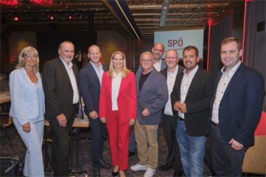 Elisabeth Böhm, LH Hans Peter Doskozil, Maximilian Köllner, Daniela Winkler, Hans Niessl, Stefan Wögerer, Fritz Radlspäck, Kilian Brandstätter, Kevin Friedl
