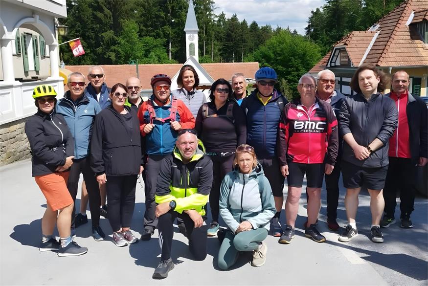 Fleißig: Viele Aktive bei der Radtour der Naturfreunde Stinatz.