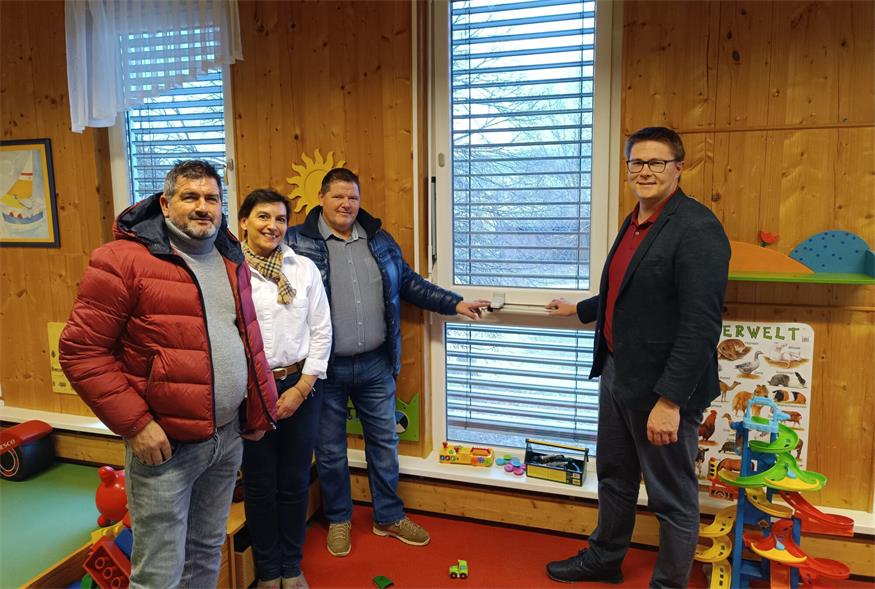 Foto v.li.n.re.: Rudolf Ditzer, Gabi Leonhardt-Schatzdorfer, Christoph Lang und Christian Dczekal. Foto: Stadtgemeinde Güssing
