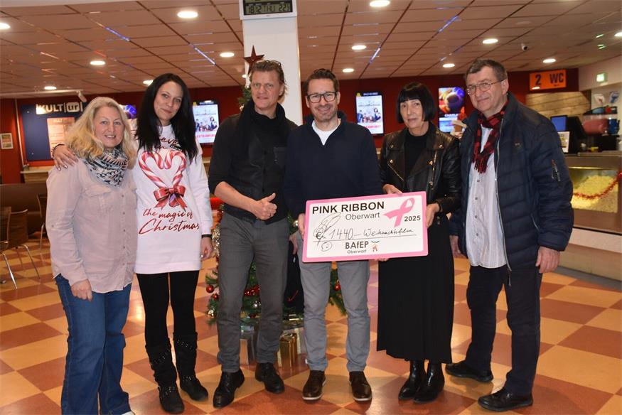 Foto: v.l.n.r.: Hedy Pratscher, Daniela Sulyok, Gery Seidl, Wolfgang Brandner (Dieselkino), Elisabeth Schranz und Herwig Wallner.