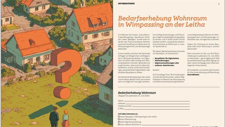 Wimpassing startet Umfrage zu Wohnraumbedarf für nachhaltige Planung