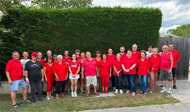 Freuten sich über das gelungene Fest. Stefan Bancsich, Manuel Widra, Gerhard Salzger, Herman Scheder, Gabi Bertalan, Hannes Embacher, Erich Horvath, Renate Gromer, Rene Stelzmann, Yvonne Stelzman, Alessandro Stelzman, Silvia Stelzman, Johann Horvath, Manuela Domschitz, Erni Scheder, Ilse Kosz, Andreas Scheder, Magdalena Kosz, Ernst Bintinger, Sonja Scheder, Ludwig Horvath, Melitta Horvath, Karl Scheder und Peter Scheder.