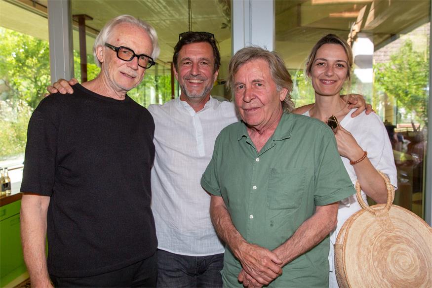 Fritz Pumm, Daniel Eselböck, Künstler Reinhard Mikel und Manuela Eselböck. 