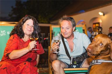 Gabi und Markus waren mit ihrem Hund mit dabei.