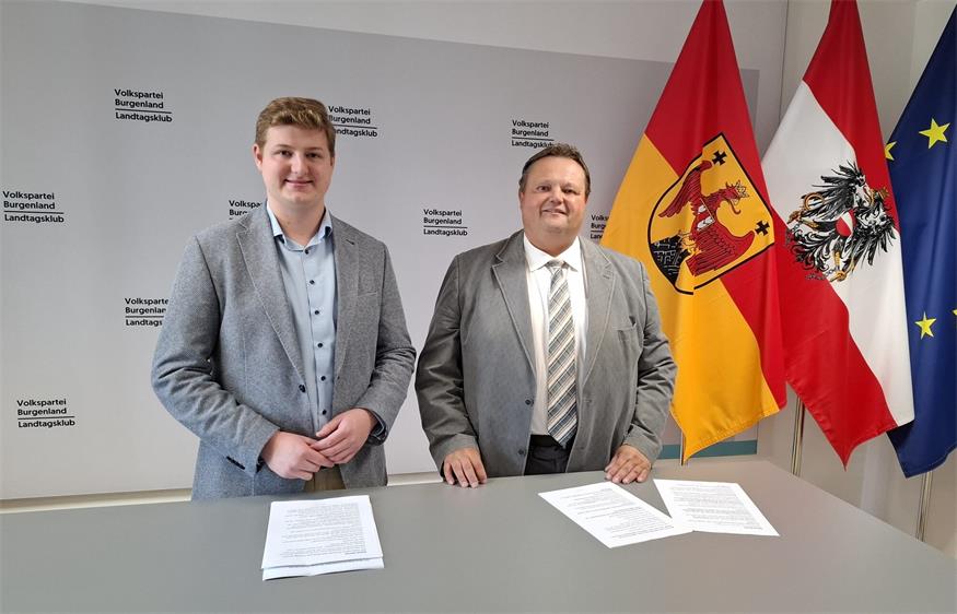Gemeinsame Forderung. JVP-Landesobmann Daniel Heintz und Klubobmann Bernd Strobl (v.l.).
