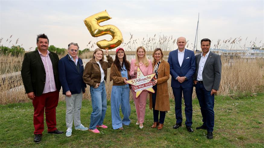 Gerfried Zmölnig - Geschäftsführer von IP-Media, Martin Gastinger - ORF-Unterhaltungschef, Caro Fux, Die Mayerin, Bettina Zentgraf - Bürgermeisterin von Mörbisch, Werner Herics - ORF Burgenland Landesdirektor und Didi Tunkel - Geschäftsführer des Burgenland Tourismus. 