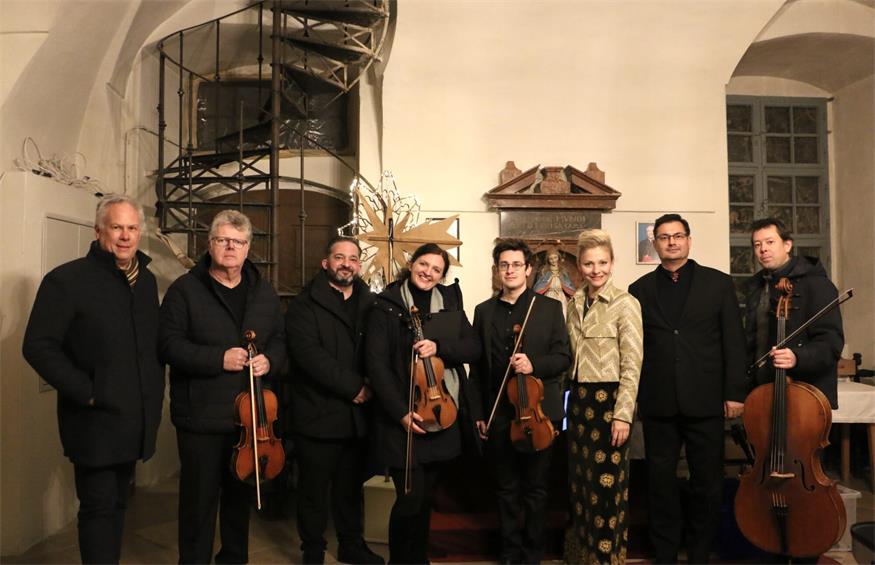 Géza Rhomberg General Manager Kammermusikfest Lockenhaus, György Porzsolt, Antal Suha, Éva Osztrosits, Gábor Nemeth, Elisabeth Pratscher, Zsolt Kiss und Sebestyén Ludmány.