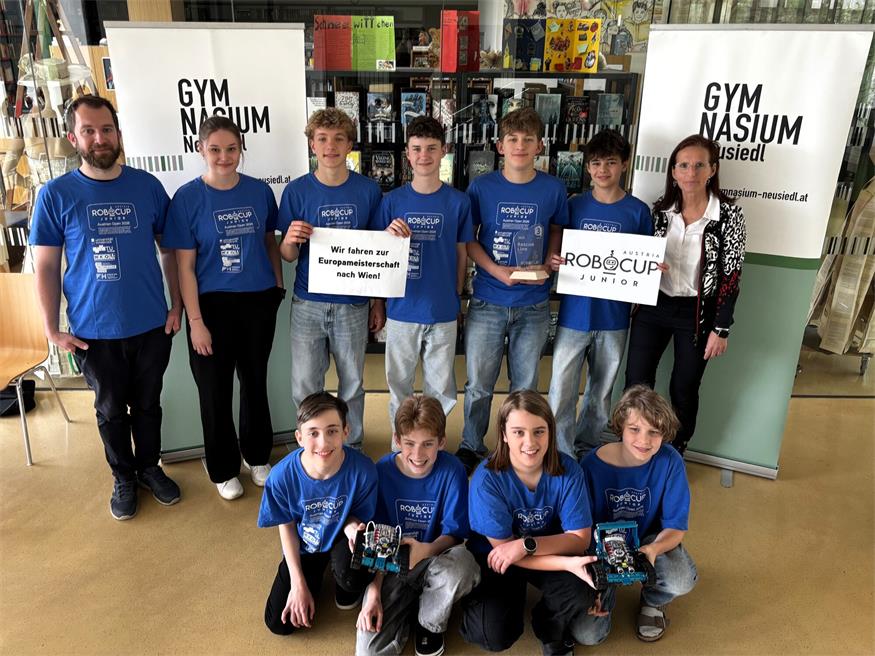 Gleich zwei Teams aus dem Gymnasium Neusiedl qualifizierten sich für die RoboCup-Europameisterschaft.