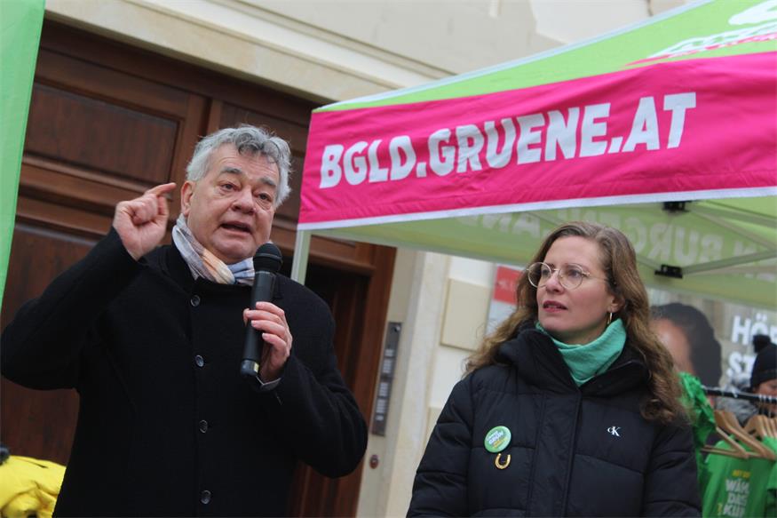 "Gute Nachrichten". Der grübne Bundeschef Werner Kogler unterstützte Anja Haider-Wallner noch im Wahlkampf-Finish. Jetzt wünscht er für die verhandlungen "alles Gute".