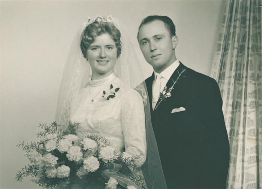 Hochzeitsfoto Michael und Franziska Leberl, 1964