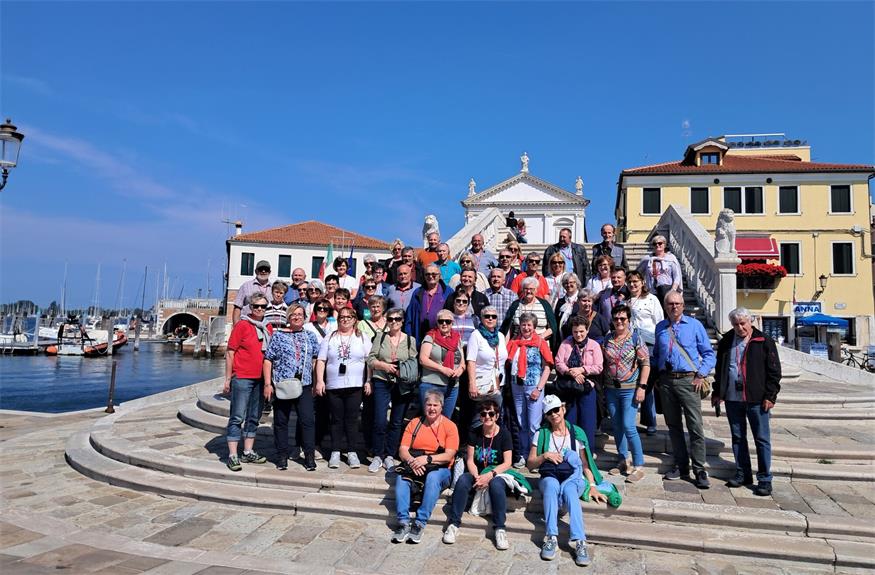 Im Hafen von Chioggia. Die Gruppe unternahm auch eine Schifffahrt durch die Lagune.