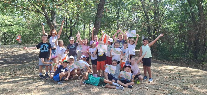 Jeden Orientierungslaufposten gefunden? Die Kids hatten viel Spaß im Bewegungspark.