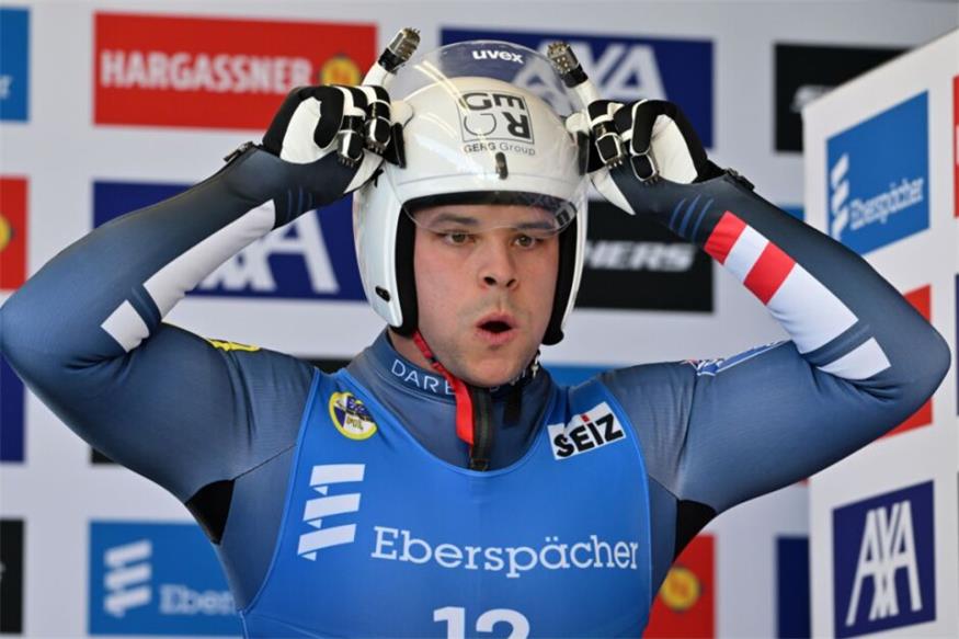 Jonas Müller in Oberhof knapp hinter Felix Loch Zweiter