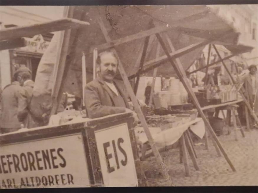 Karl Altdorfer (1869-1960), Ur-Ur-Großvater von Ulrike Pruggnaller-Altdorfer, war Anfang des 20. Jahrhunderts mit dem Eiswagen in Eisenstadt unterwegs. 