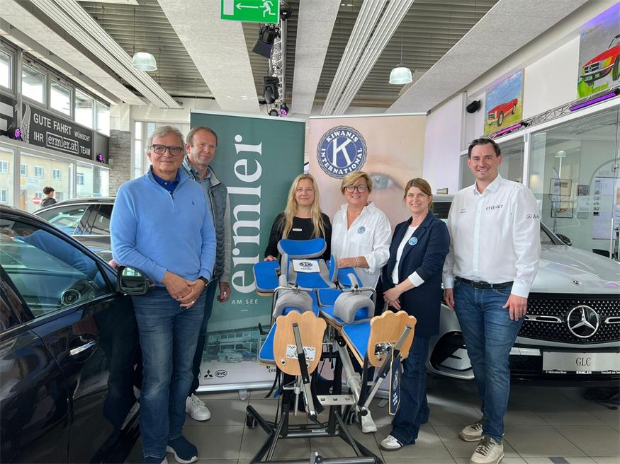 Kiwanis-Kooperation für einen guten Zweck: Roland Kraus, Robert Karolyi, Iryna Ermler, Birgit Peck, Melanie Kirschner und Erich Ermler