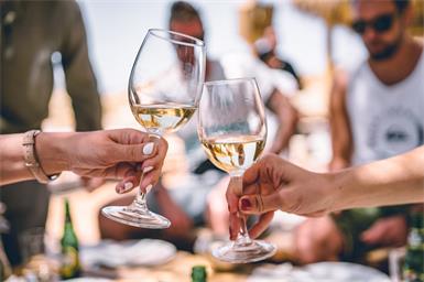 Kosten Sie den jungen Wein in der Flasche beim Illmitzer Frühlingsspaziergang. Von 28. bis 30. März und von 4. bis 6. April öffnen die Winzer ihre Kellertüren.