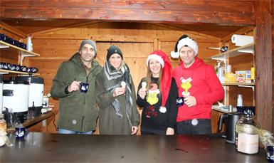 Kümmerten sich um die Besucher. Gerald und Anna-Katharina Strommer sowie Pamela Payer und Christoph Mihalkovitsch.