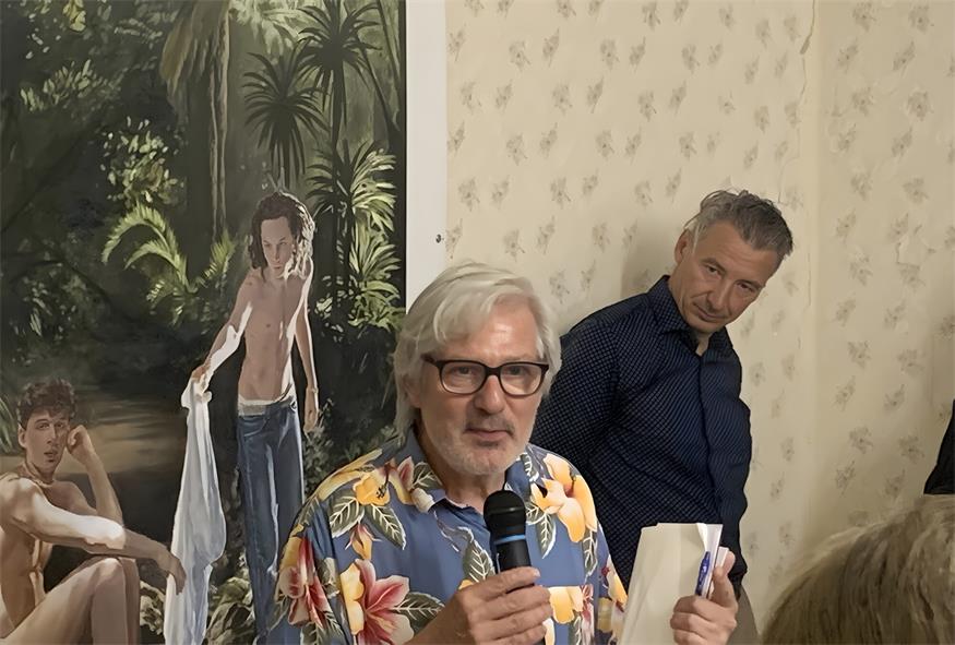 Kurator Kurt Kladler und Kunstverein-Obmann Vitus Weh eröffneten die Ausstellung.