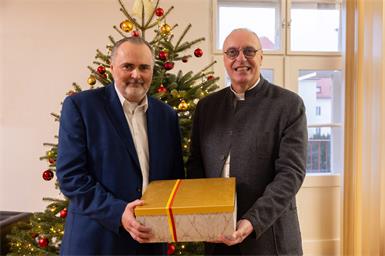 Landeshauptmann Hans Peter Doskozil und Diözesanbischof Ägidius Zsifkovics trafen sich zu einem Gespräch in der Vorweihnachtszeit. 