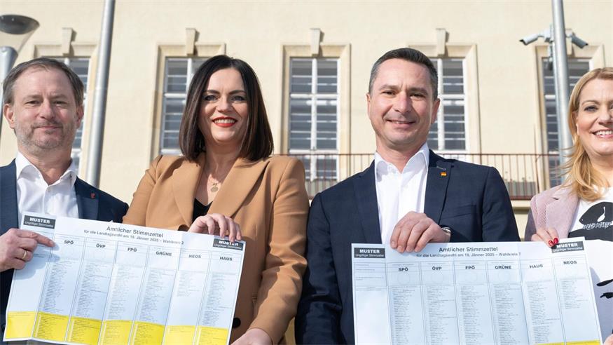 Landeshauptmann-Stellvertreterin Astrid Eisenkopf und Lantagspräsident Robert Hergovich können sich über besonders viele Kreuze neben ihren Namen freuen.