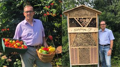Lieblingsplatz. Niki Dominkovits ist gerne in der Natur, am liebsten auf der Streuobstwiese am Fenyös oder auch in seinem Gemüsegarten. Die Erhaltung der Naturbiotope wie Weinberg und Gaberlingbach und die Belebung des Stadtkerns wünscht er Oberpullendorf zum Jubiläum. 