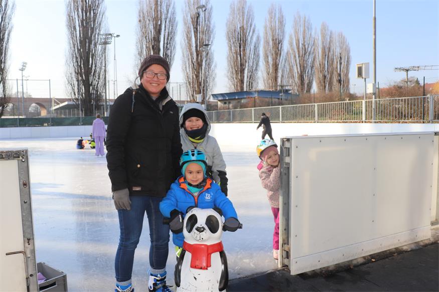 Kinder hatten viel Spaß am Mattersburger Eislaufplatz