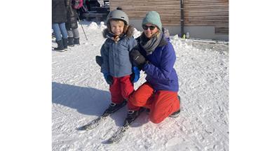 Lisa Stangl mit Anton.