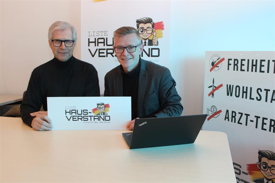 Liste Hausverstand. Spitzenkandidat Géza Molnár (r.) - im Bild mit Listendrittem Manfred Kölly - schlägt ein gemeinsames Transparenz-Abkommen vor.