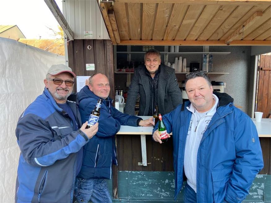 Manfred Haller, Christoph Leban, Bürgermeister Manfred Bugnyar und Michael Svietli 